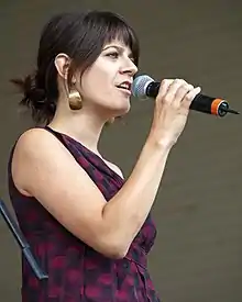 Lemire performing in Calgary on Canada Day 2010