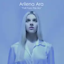 The image depicts Arilena staring into the void against a blue background