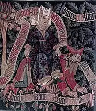 Detail of tapestry, Basel, 1470s