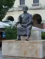 A statue of Aristotle within the square
