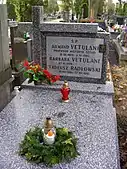 Armand Vetulani and his family grave at Milanówek cemetery.