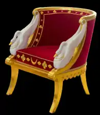 Swan armchair for Empress Josephine, by Georges Jacob (1804) Chateau de Malmaison