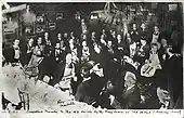 Armory Show artists and members of the press at the beefsteak dinner given by the Association of American Painters and Sculptors, March 8, 1913. Percy Rainford, photographer. Walt Kuhn family papers and Armory Show records, Archives of American Art, Smithsonian Institution