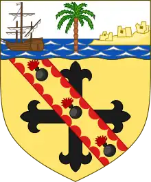 Coat of arms used after the Battle of the Nile. An example of debased heraldry.