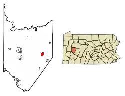 Location of Rural Valley in Armstrong County, Pennsylvania.