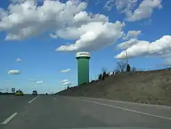 Arnold Water Tower from I-55 North(color is sky blue since Nov 2015)