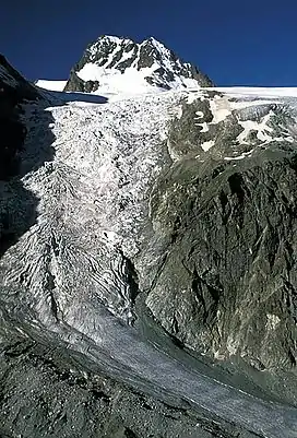 Bas Glacier d'Arolla, im Hintergrund der Petit Mont Collon