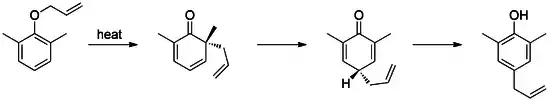Aromatic Claisen with ortho-position substituted