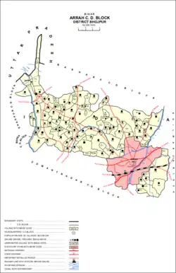 Map of Jamira (#735) in Arrah block