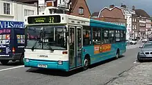 Arriva Guildford & West Surrey Plaxton Pointer 1 bodied Dennis Dart SLF in Dorking in July 2009