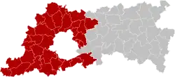 Location of the arrondissement in Flemish Brabant