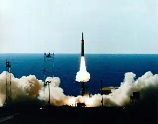 Test of an Arrow 2 missile at the Spaceport in 1996