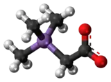 Ball-and-stick model of arsenobetaine