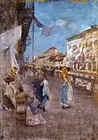Washerwomen along the Canal (Naviglio), c. 1894-1899