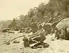 Arthur Streeton painting at Curlew Camp, c 1891