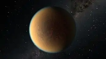 An artist's impression of the exoplanet GJ 1132 b.