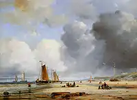 Beach View With Boats by Ary Pleysier