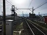 Asahi Station single-track to Yanagihara Station