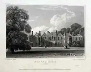 Drawing of grand country house and grounds