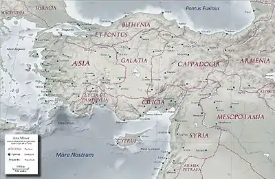 Map of Roman Asia Minor