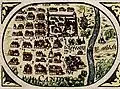 Map of Kandy during Wimaladharamasooriya I era with Royal Palace and surroundings, drawn by Portuguese envoys