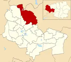 Aspull, New Springs and Whelley ward within Wigan Metropolitan Borough Council