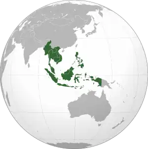 Member states shown in dark green.