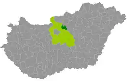 Aszód District within Hungary and Pest County.