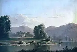 1850s painting of Conneaut Creek in the township