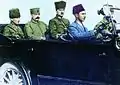 Commander-in-chief Mushir Mustafa Kemal Pasha arrives in Izmir with Mushir Fevzi Pasha and Aide-de-camp Major Salih Bey on September 10, 1922.