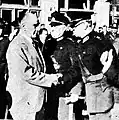 Mustafa Kemal Atatürk greeting General Hayrullah Fişek, Ankara Railway station, mid-1930s
