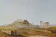 View of Athens from the southeast (before 1834).