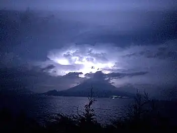 Storm over San Pedro volcano, 2015