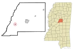 Location of Sallis, Mississippi