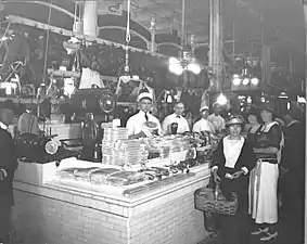Attractive Display of Cured Meats in Center Market - 1922