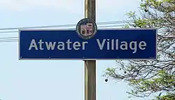 Atwater Village Neighborhood Sign located on Glendale Boulevardat Seneca Avenue