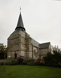 The church in Auberville-la-Manuel