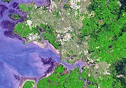 A satellite view of South Auckland in 2006
