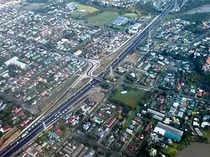 SH 1, as the Southern Motorway, in Otahuhu, Auckland