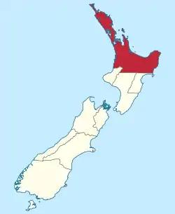 Auckland Province within New Zealand