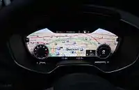 Display of  Audi virtual cockpit