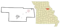 Location of Farber, Missouri