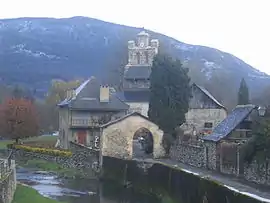 The church in the centre of the village