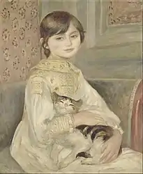 Julie Manet with cat, 1887
