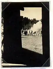 Sonderkommando in Auschwitz-Birkenau, August 1944 (clandestine photo) Burning of the dead bodies