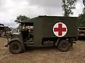 Sideview of an Austin K2/Y Ambulance at the War and Peace show 2010.