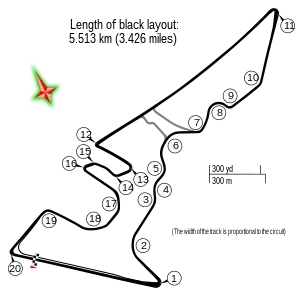 Layout of the Circuit of the Americas