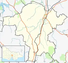 Wandong is located in Shire of Mitchell