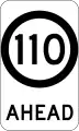 (G9-79) 110 km/h Speed Limit Ahead