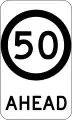 (G9-79) 50 km/h Speed Limit Ahead